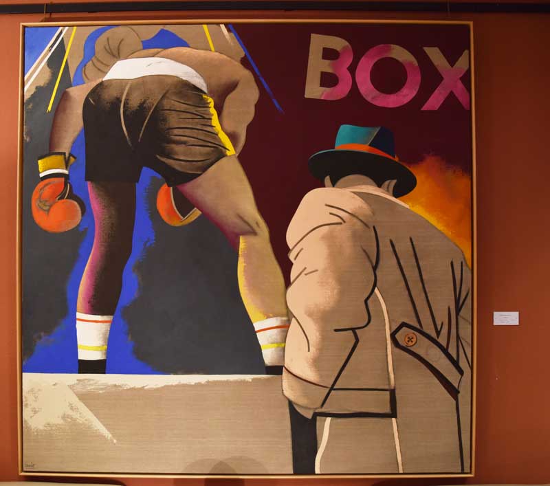 “Campeón”, de Eduardo Arroyo. Acrílico sobre lienzo; 200x200 cm, adquisición de 2001. Fuente: CSD