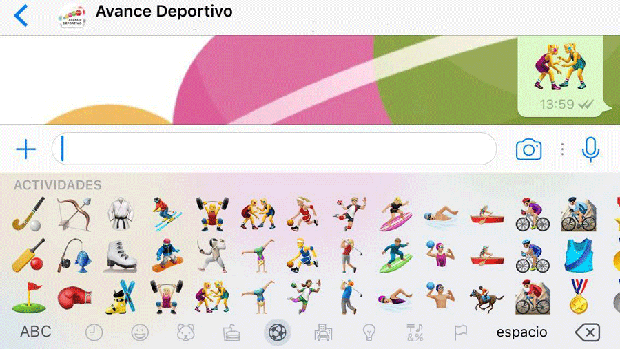 Nueva edición de Whatsapp. Fuente: Avance Deportivo