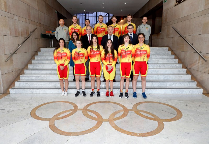 Selección española de ciclismo en pista. Fuente: COE.