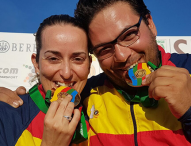 Fátima Gálvez y Alberto Fernández, oro en trap mixtos