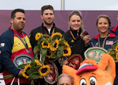 Bea Martínez y Antonio Bailón, subcampeones mundiales de foso olímpico mixto