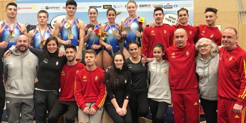 Equipo español de gimnasia. Fuente: Real Federación Española Gimnasia