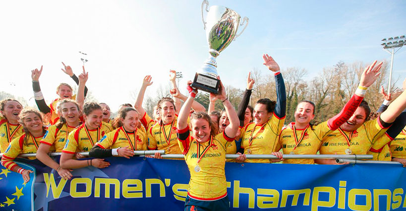 Las leonas, campeonas de Europa. Fuente: Ferugby