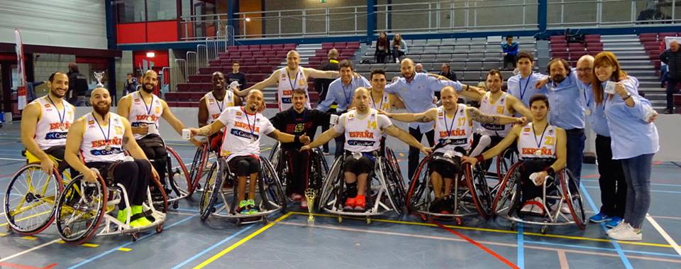 La selección española de baloncesto en silla de ruedas. Fuente: Feddf