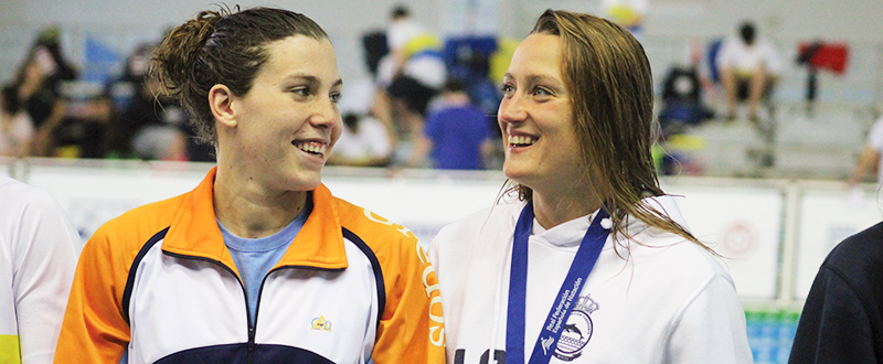 Jimena Pérez y Mireia Belmonte en el Open de Primeravera 2018. Fuente: Avance Deportivo/AR