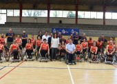  María José Rienda visita a las selecciones de baloncesto en silla de ruedas en el CAR de Madrid