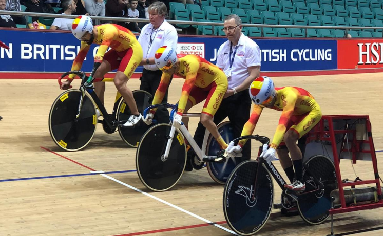 Selección española en Manchester. Fuente: Rfec