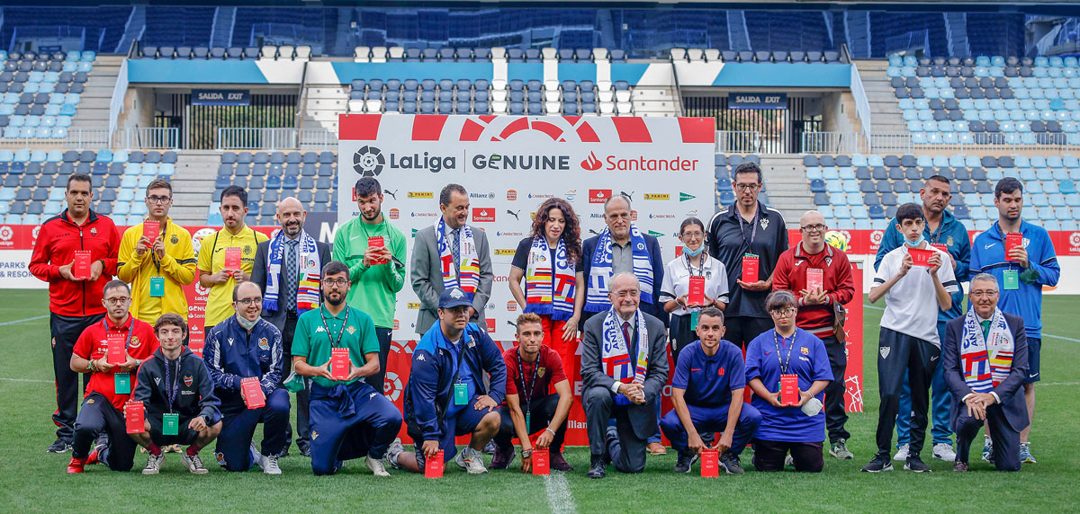 Presentación Liga Genuine. Fuente: Málaga CF