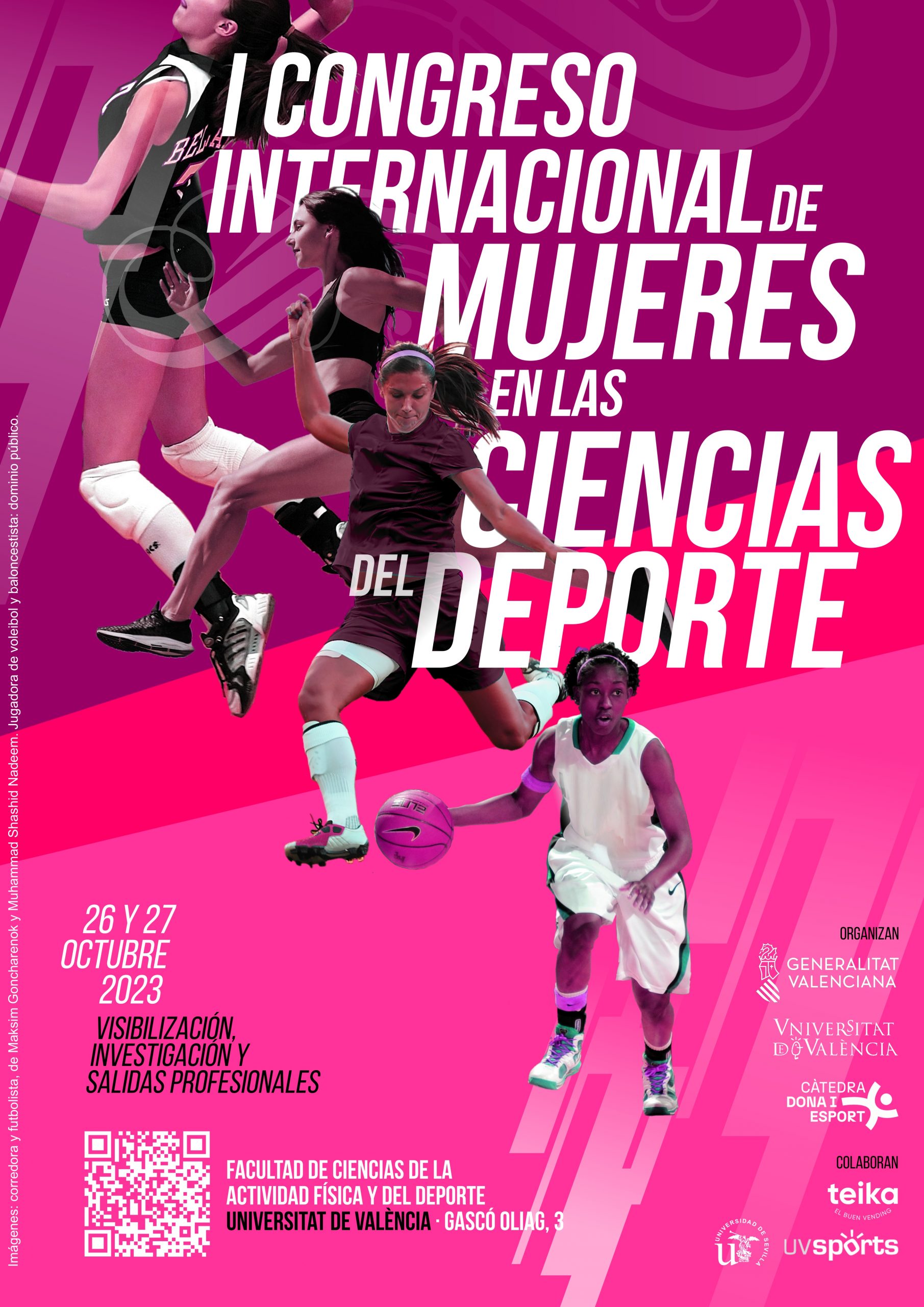Cartel del I Congreso Internacional de Mujeres en las Ciencias del Deporte. Fuente: UV