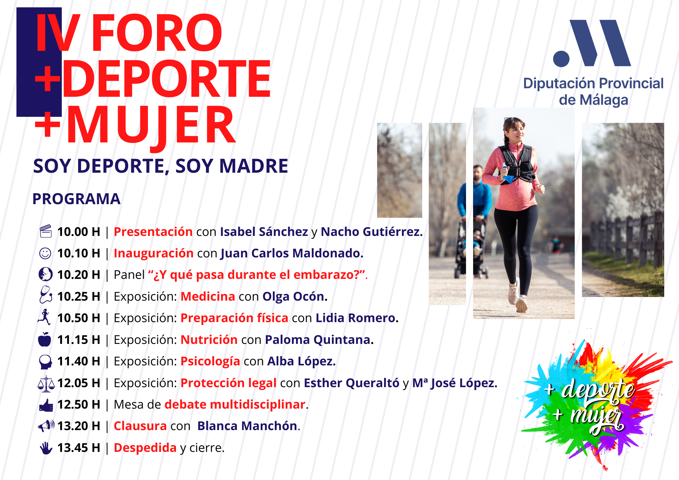 Programa IV Foro +Deporte +Mujer. Fuente: Avance Deportivo