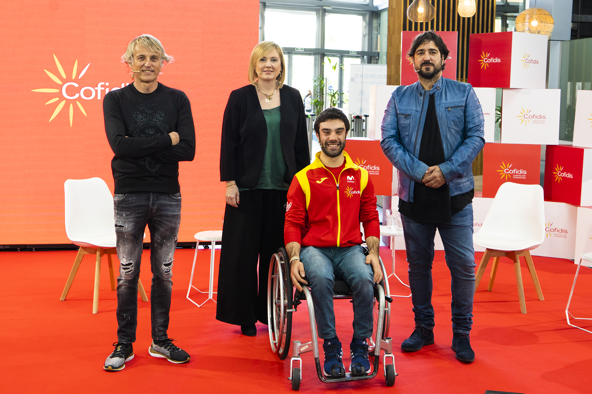 Jesús Calleja, Gonzalo García Abella, Anna Golsa y Antonio Orozco. Fuente: CPE