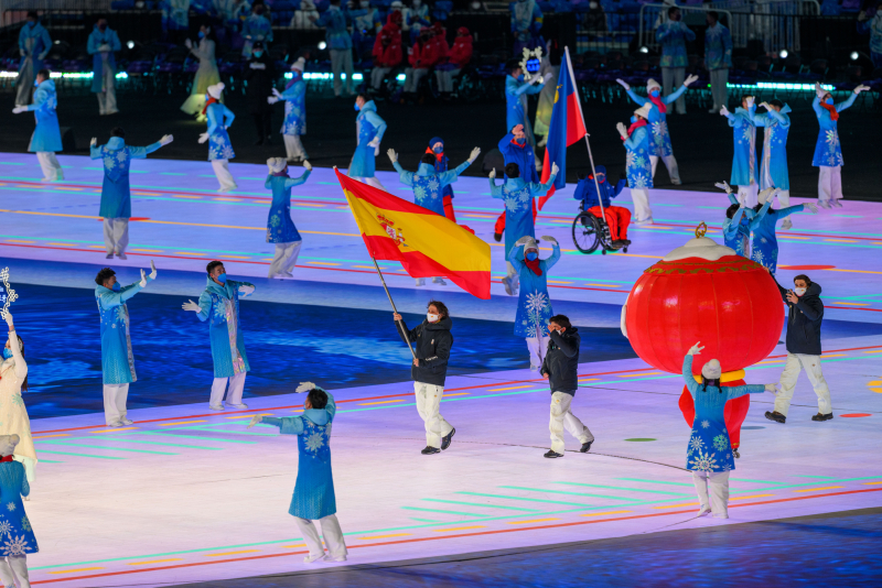 Desfile inaugural de España en los JJPP de Pekín 2022. Fuente: CPE