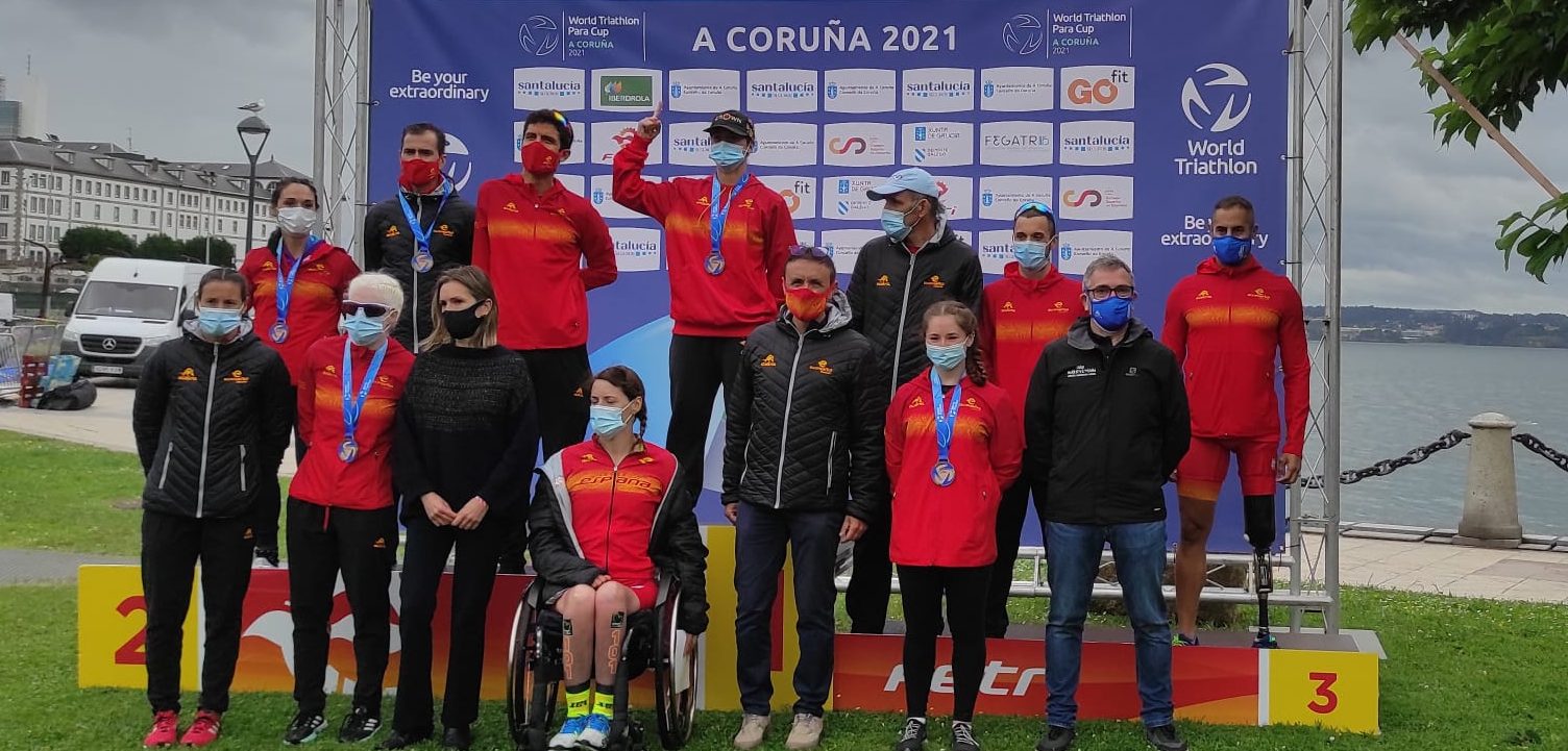 Paratriatletas medallistas españoles. Fuente: CPE