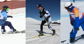 Pol Makuri Redolad, Víctor González e Irati Idiakez, en los mundiales paralímpicos de deportes de invierno