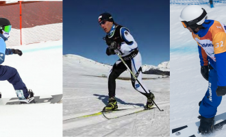 Pol Makuri Redolad, Víctor González e Irati Idiakez, en los mundiales paralímpicos de deportes de invierno