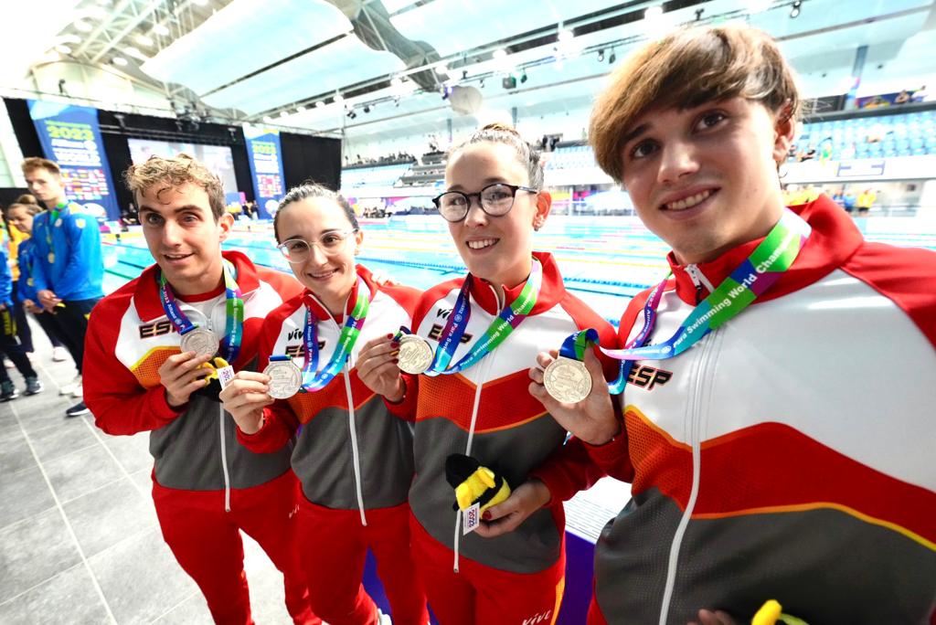 Medallistas españoles en Manchester. Fuente: CPE