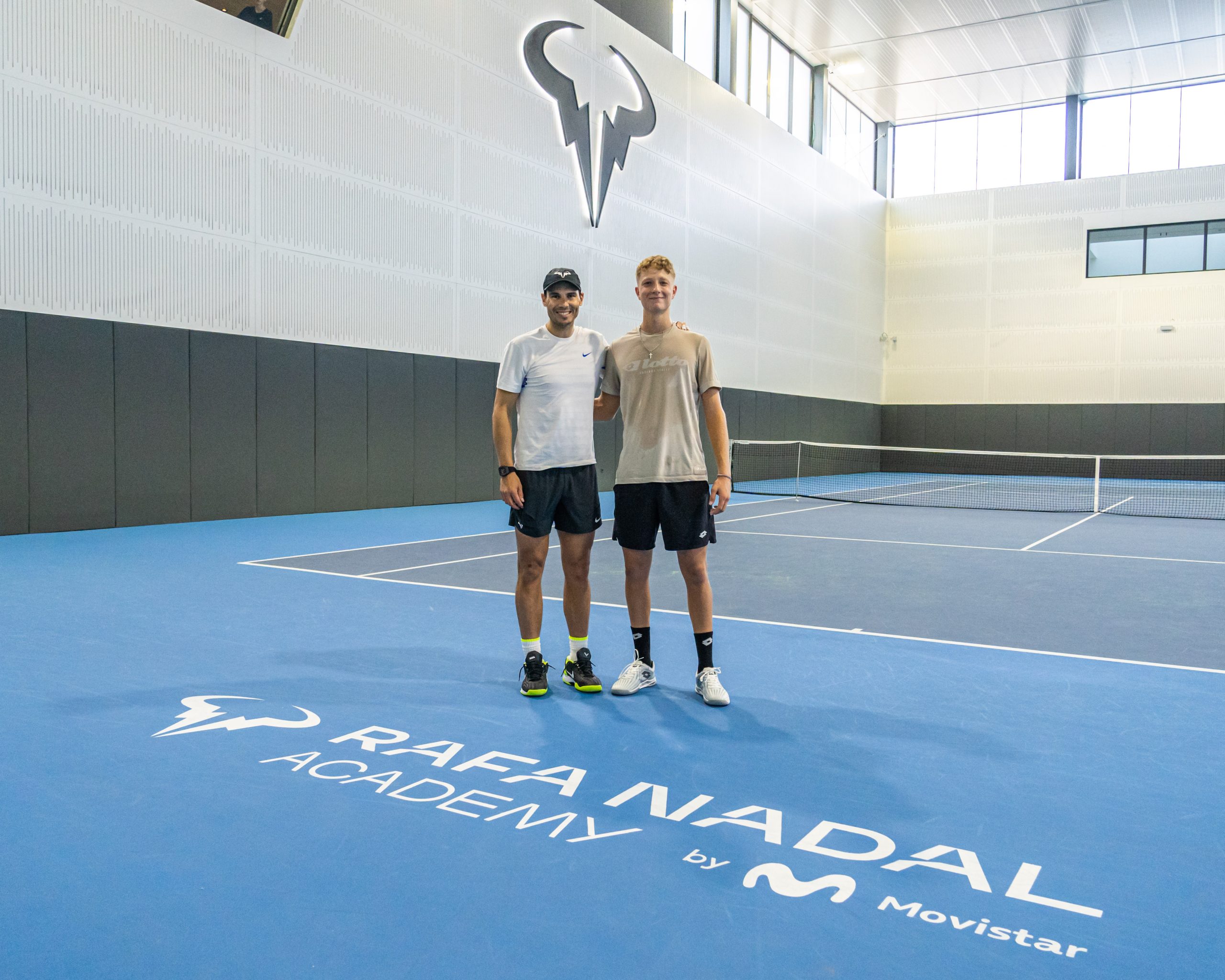 Rafa Nadal y Martín Landaluce. Fuente: Rafa Nadal Academy by Movustar