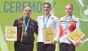 La gimnasta española Alba Petisco, subcampeona de Europa