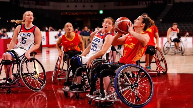 Selección española femenina de baloncesto en silla en Tokio. Fuente: CPE