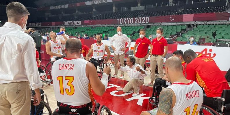 Selección española masculina de baloncesto en silla en Tokio. Fuente: CPE