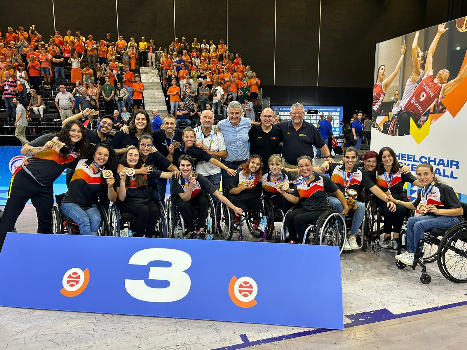 a selección femenina de baloncesto en silla de ruedas. Fuente: Feddf