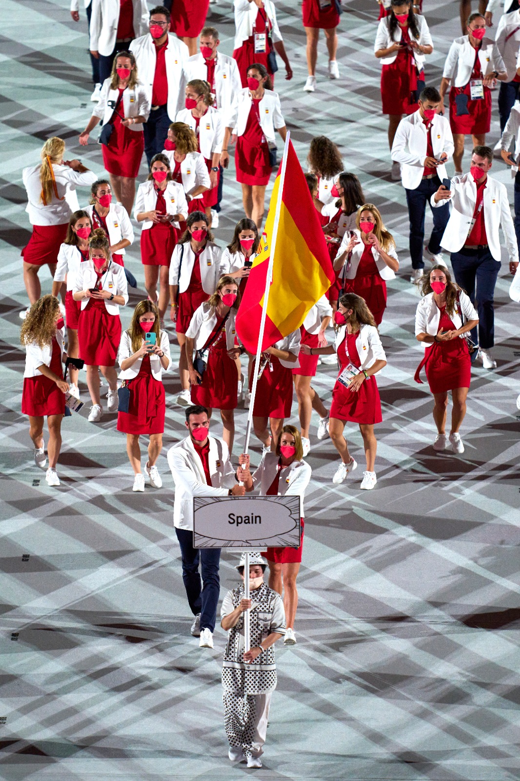 La delegación de España en la ceremonia inaugural de Tokyo 2020. Fuente: COE