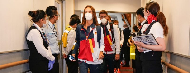 Llegada del Equipo Olímpico Español a Tokio. Fuente: COE