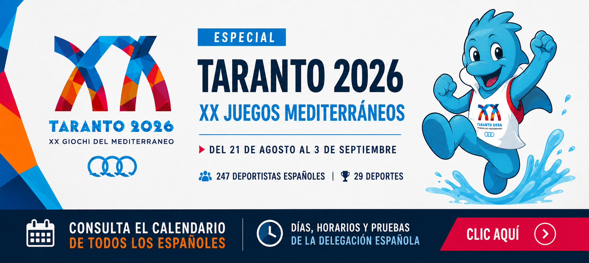 Especial JJMM de Taranto 2026. Fuente: Avance Deportivo