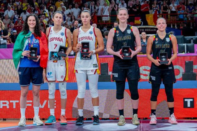 Mejor quinteto del Eurobasket 2025. Fuente: FEB
