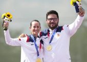 Fátima Gálvez y Alberto Fernández, oro en tiro al plato por equipos mixto