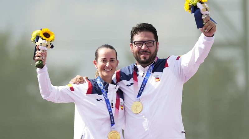 Fátima Gálvez y Alberto Fernández en Tokio. Fuente: COE