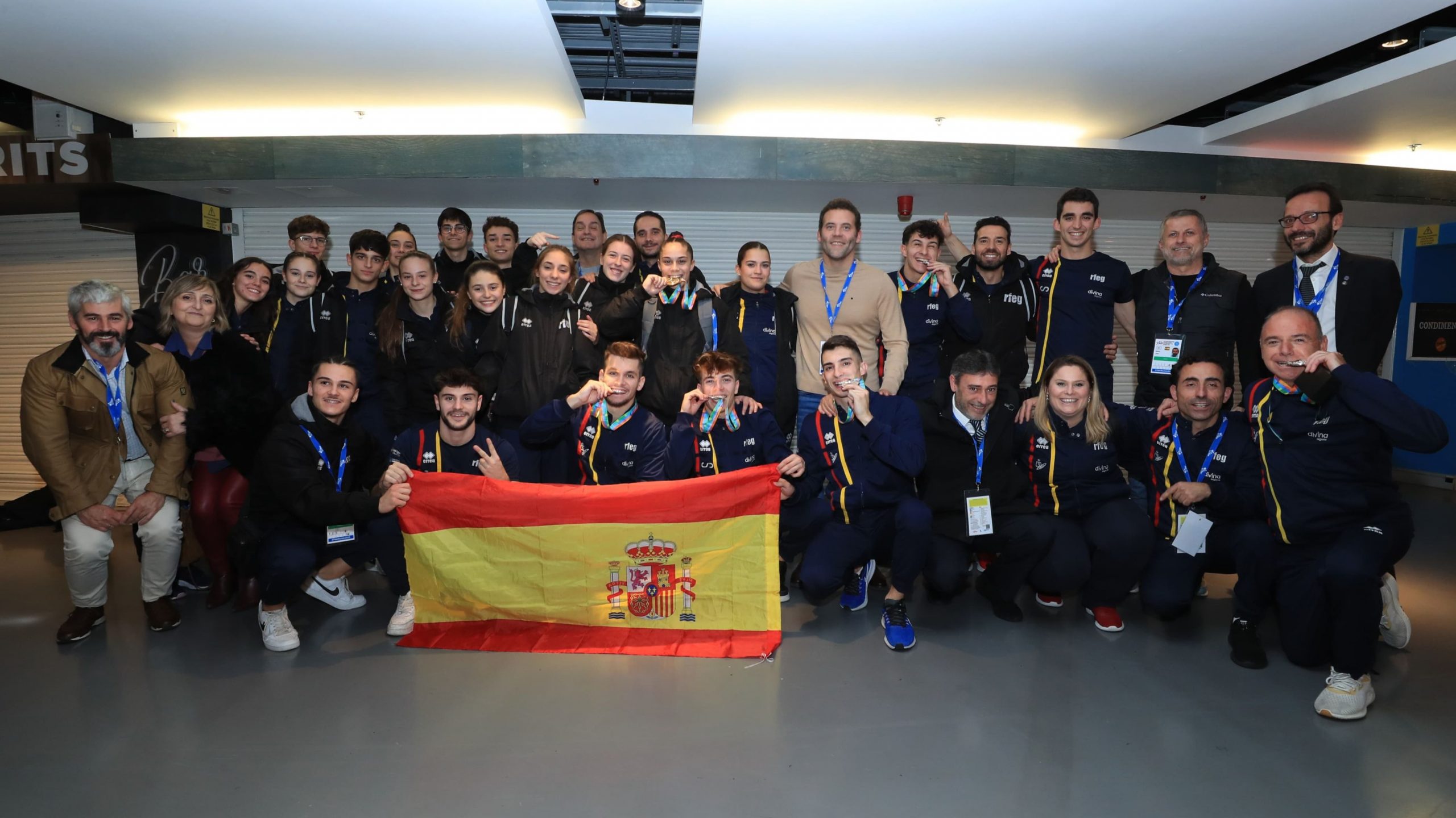 Gimnastas españoles de trampolín. Fuente: Rfeg