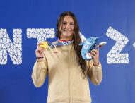 La nadadora Ainhoa Campabadal, oro en Taranto 2026