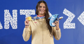 La nadadora Ainhoa Campabadal, oro en Taranto 2026