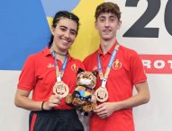 Los taekwondistas Dalia Santiago y Joel Martín, bronce continental en Rotterdam