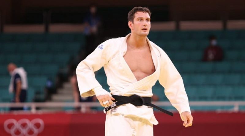 Nikoloz Sherazadishvili cae en la repesca en Tokyo 2020. Fuente: COE