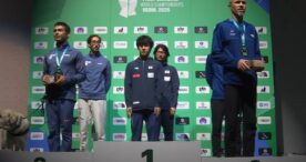 Javier Aguilar, subcampeón del Mundo de Paraescalada