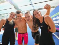 Marta Fernández, Toni Ponce y el relevo de 4x100 estilos mixto, campeones del mundo