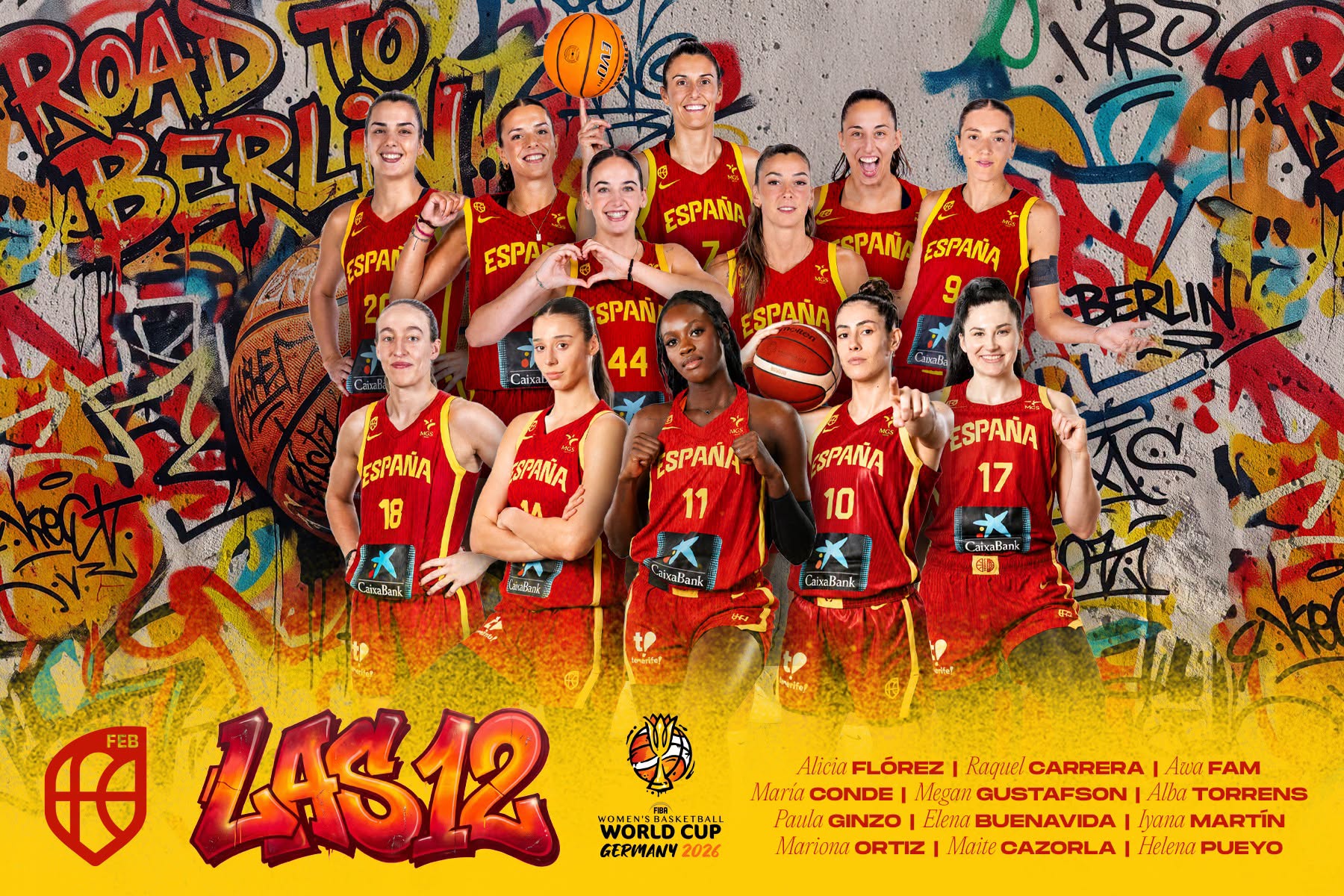 Selección española femenina de baloncesto. Fuente: FEB