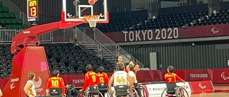 Selección española femenina de baloncesto en silla en Tokio. Fuente: AD