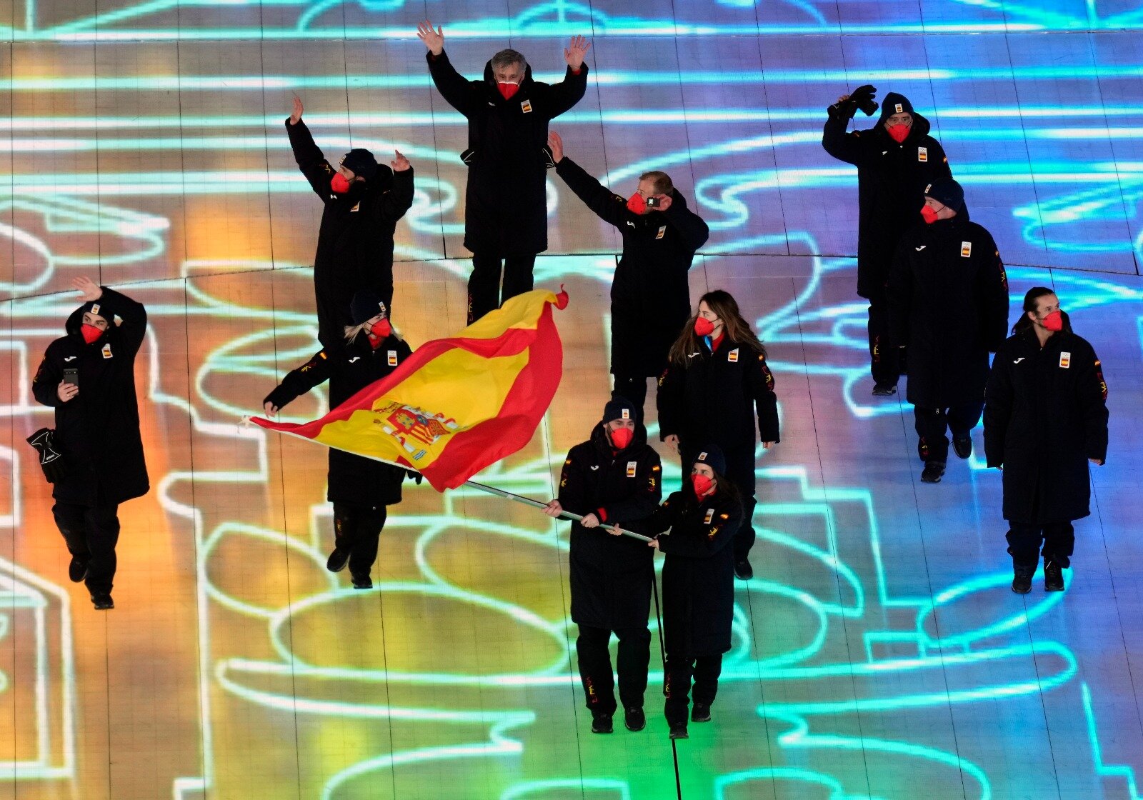 Delegación española en la ceremonia inaugural de Pekín 2022.Fuente: COE