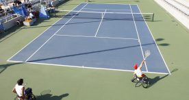 Marcela Quintero, Francesc Prat, María Torres y Rubén Castilla muestran el tenis en silla en el Mutua Madrid Open 